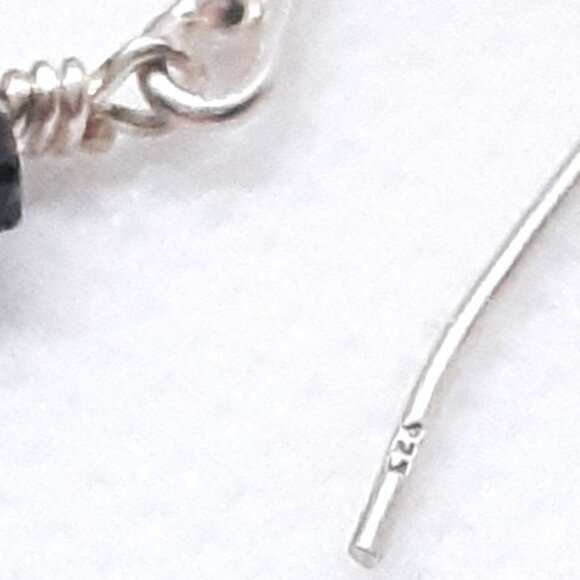 New Sparkley Multicolored Dichroic Glass 925 French Wire Drop Earrings - Picture 5 of 14